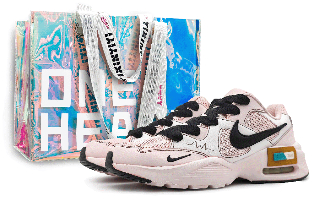 Nike Air Max Fusion Cushioning Anti-Slip And Wear-Resistant Low-Top Casual Shoes Women's Light Pink