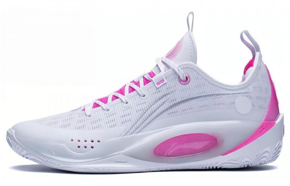LiNing Wade 808 2 Slip-Resistant Low-Top Basketball Shoes Men's White Pink
