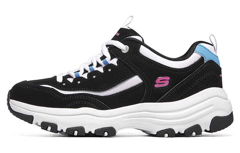 Skechers I-Conik Oreo Cushioning Anti-Slip And Wear-Resistant Low-Top Casual Shoes Women's Black Blue