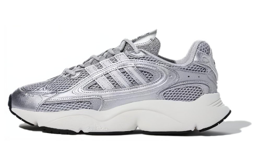 Adidas Originals Ozmillen Cushioning Slip Resistant Low Top Casual Running Shoes Men's Silver White