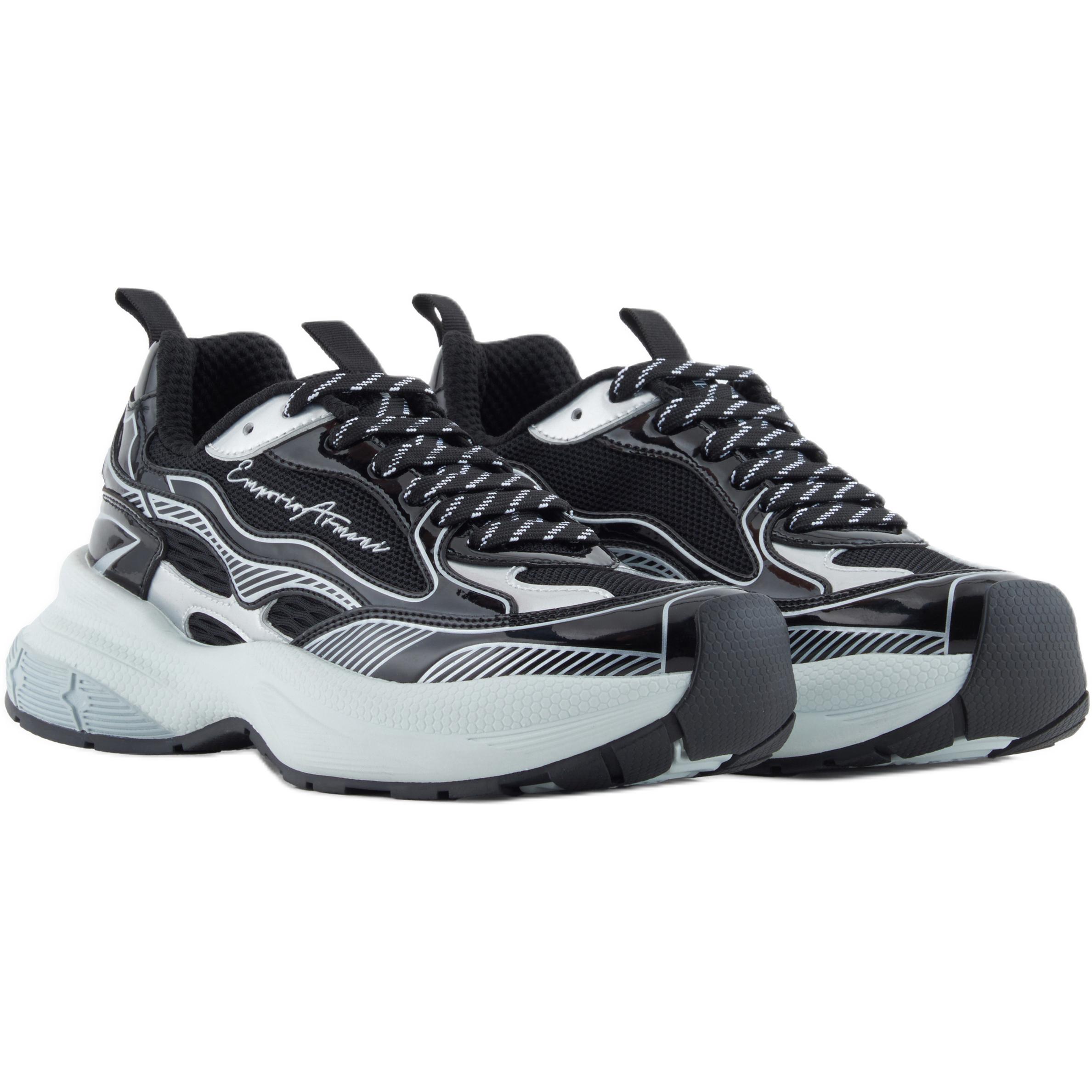 EMPORIO ARMANI Low top Casual Shoes Women's Silver