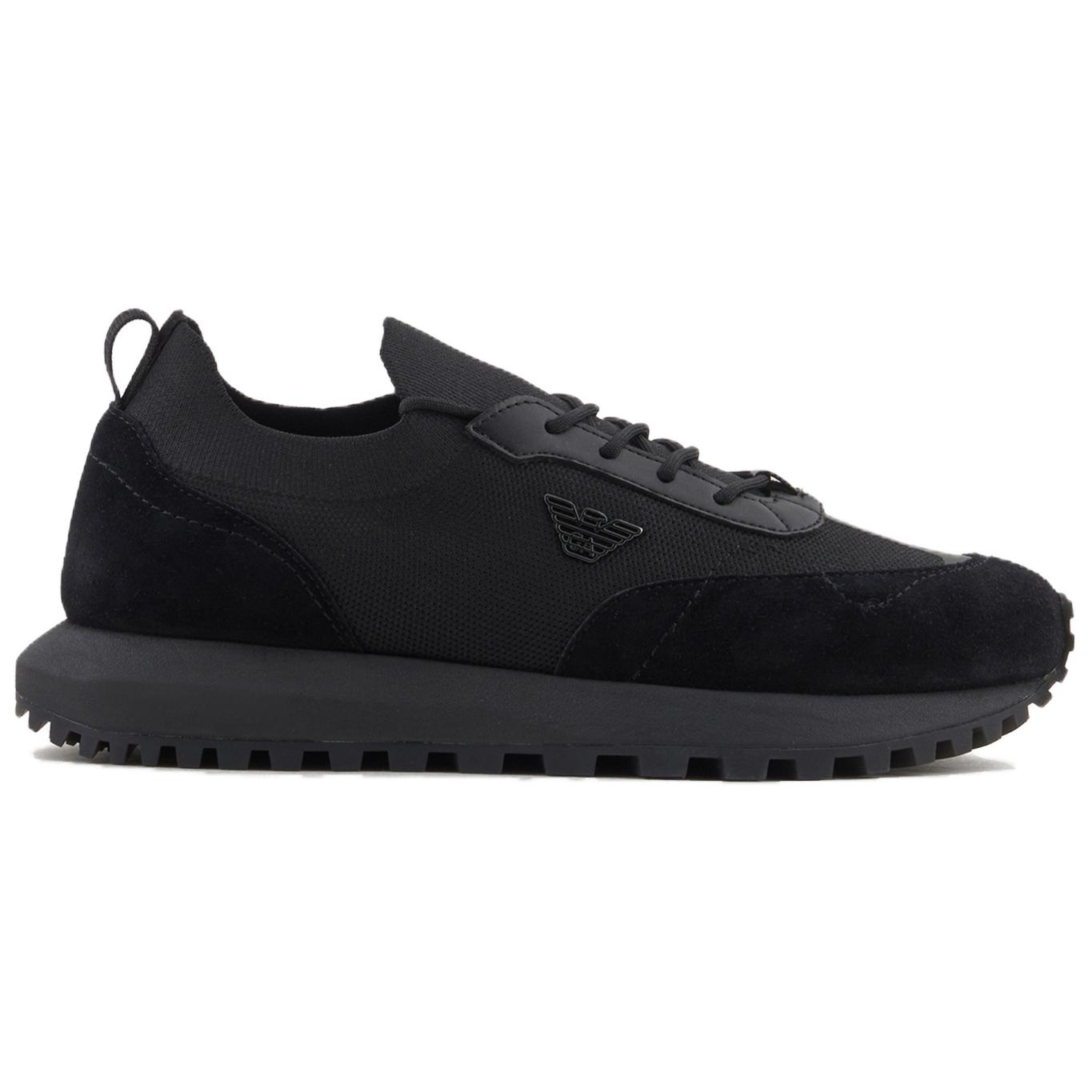 EMPORIO ARMANI Logo Plaque Lace Up Sneakers