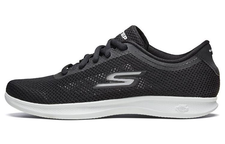 Skechers Go Step Lite Ultrasock Low Top Casual Shoes Women's Black White