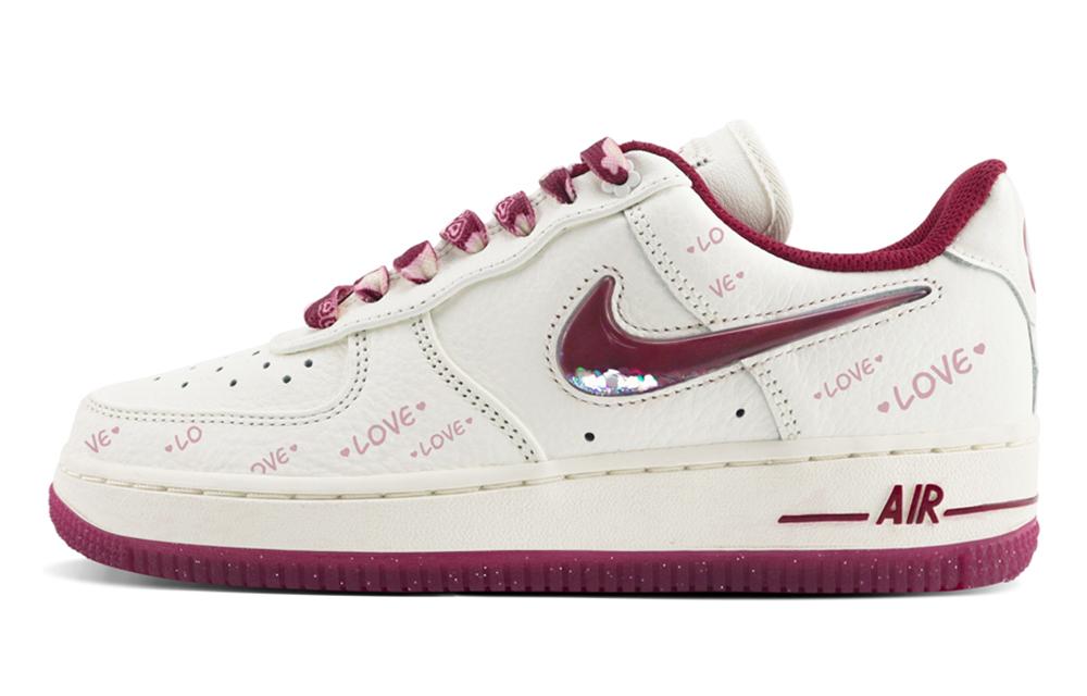 Nike Air Force 1 Anti-Slip Wear-Resistant Low-Top Skateboard Shoes Women's White Pink