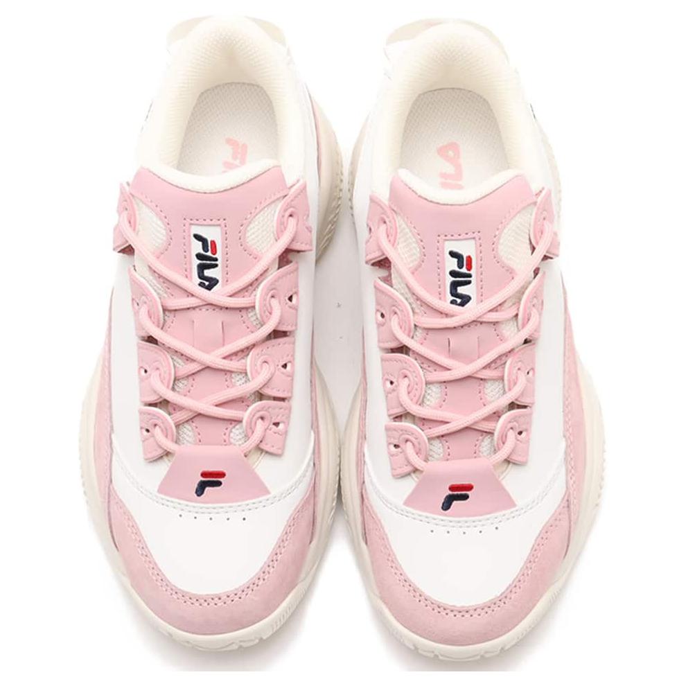 FILA Low Top Casual Shoes Unisex White Pink
