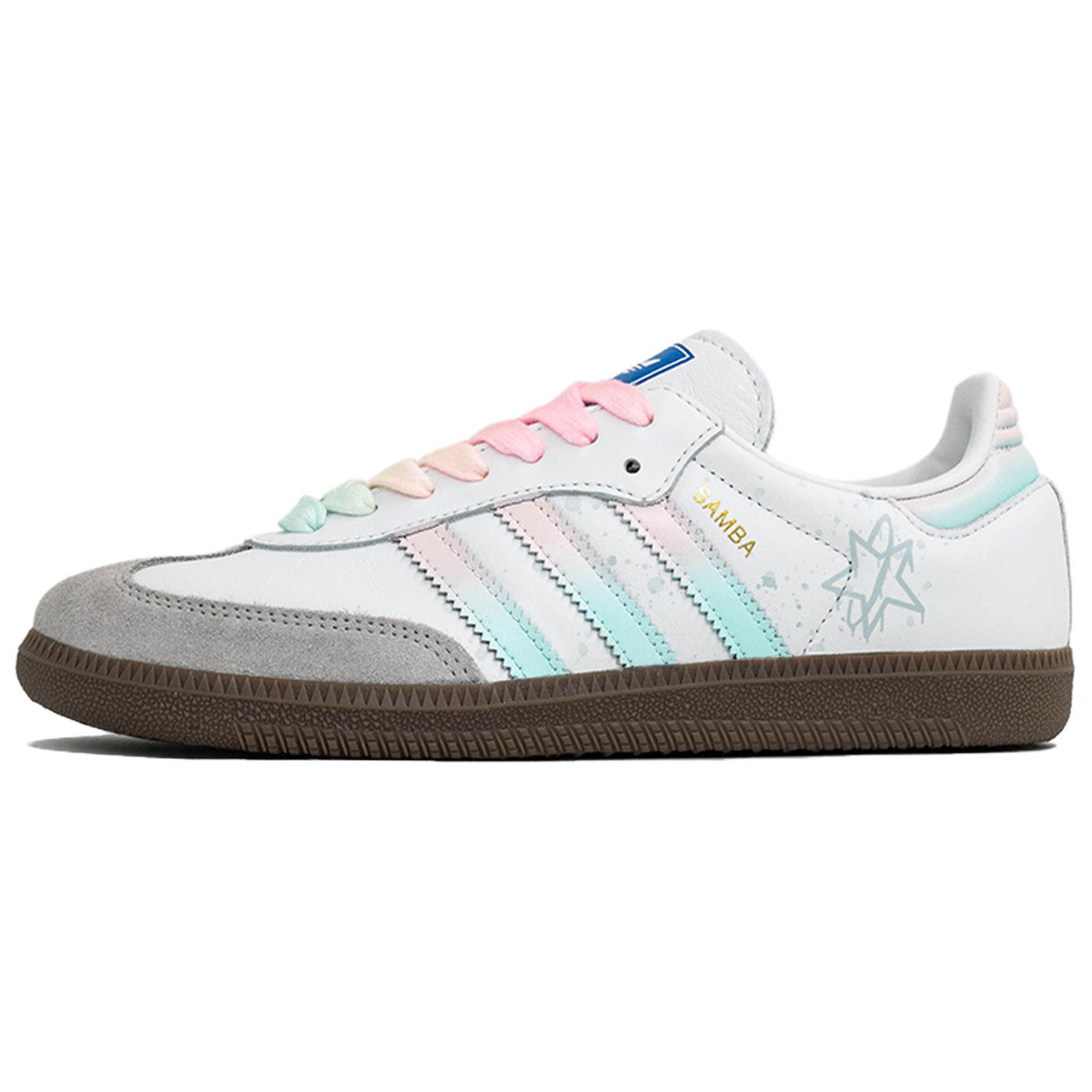 Adidas Originals SAMBA OG German Army Trainers Unisex Low top White/Gray/Pink/Green купить в интернет-магазине Yoocart с быстрой доставкой по России.