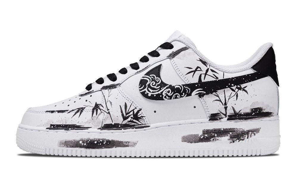Nike Air Force 1 Abrasion Resistant Low Top Skateboard Shoes Women's Black