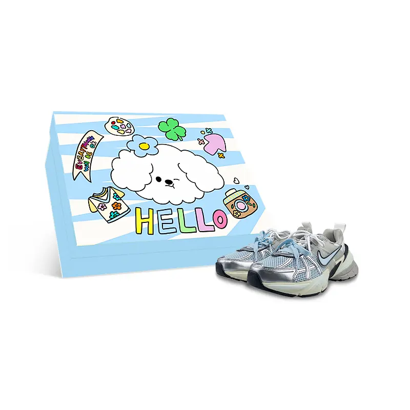 Nike V2K Run Breathable Low top Running Shoes Women's White Blue Silver