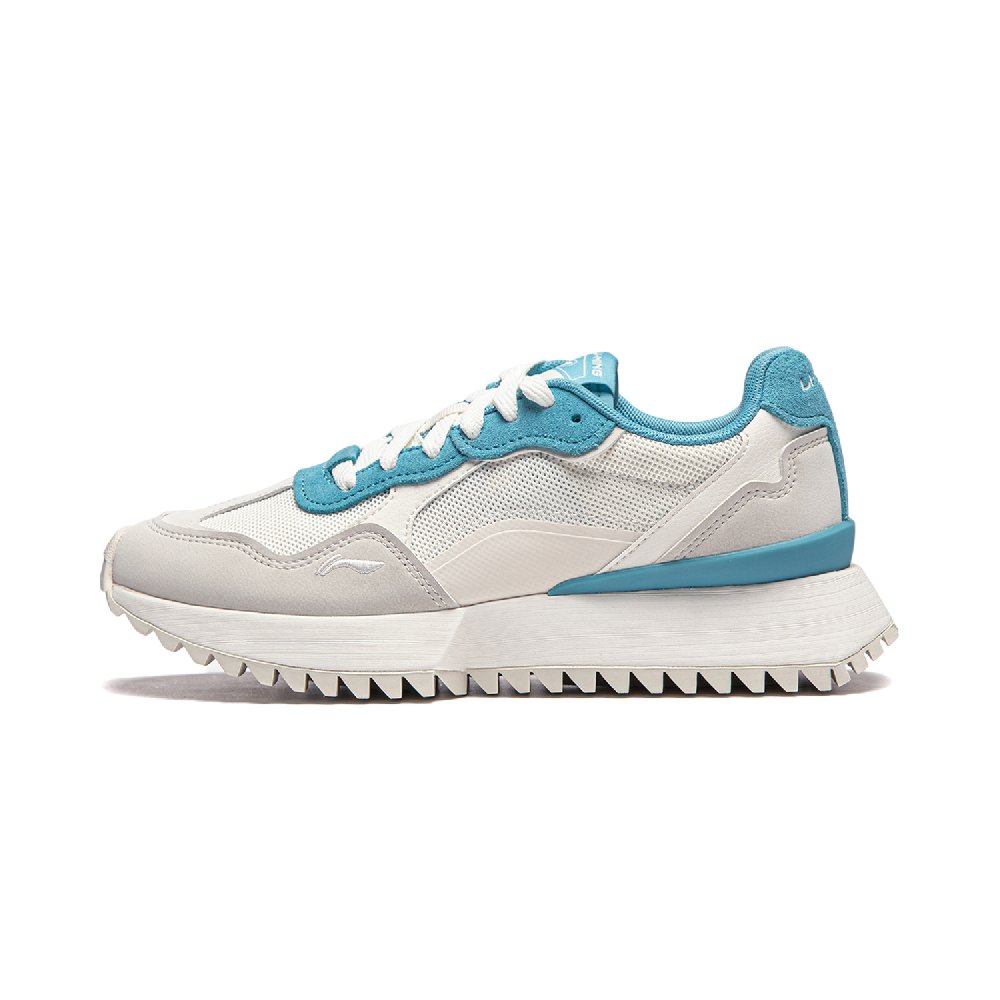 LINING Sports Life Collection Casual Shoes Women's Low-Top Ivory/Silver Birch Gray/Light Lake Blue