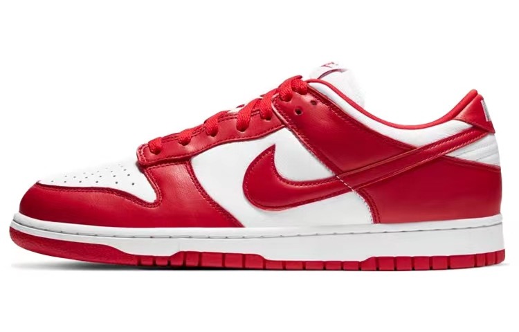 Nike Dunk Skateboard Shoes Unisex Low-Top Red/White