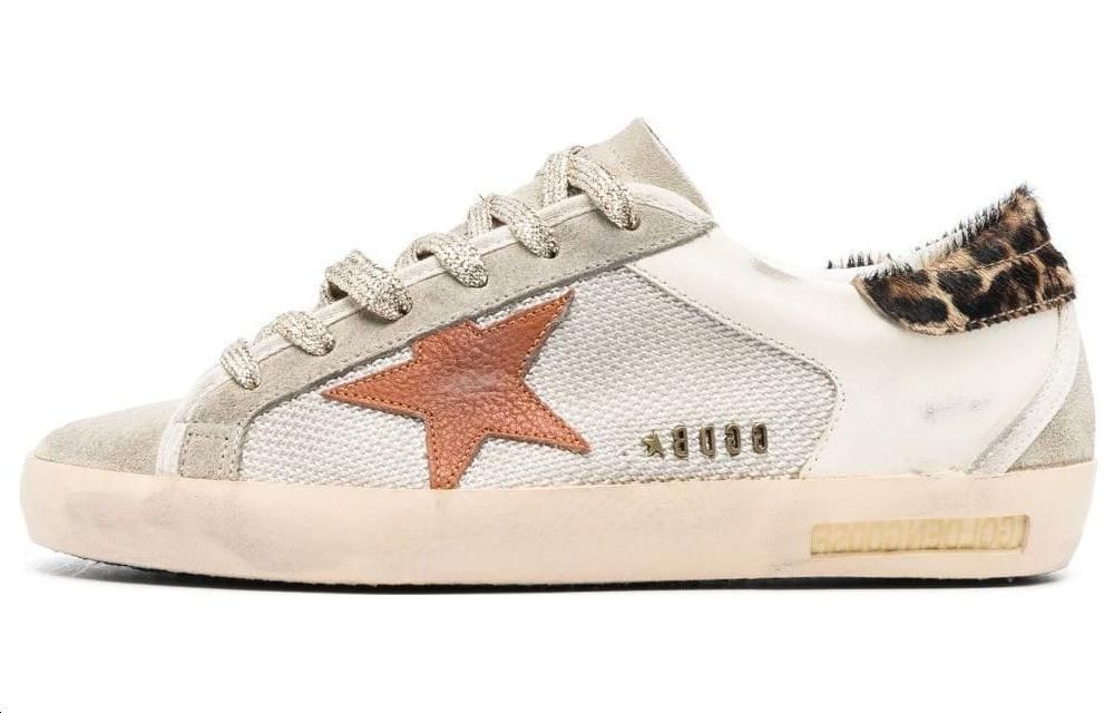 Golden Goose Super Star Stylish Skateboarding Shoes Women's Gray Orange Vintage Version