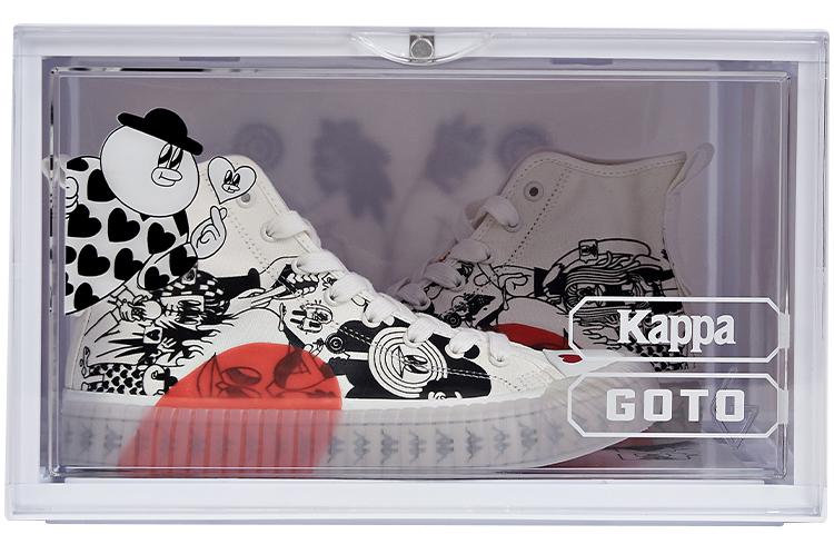 Kappa LALA COMPANY Canvas Shoes Unisex High-Top Korean White