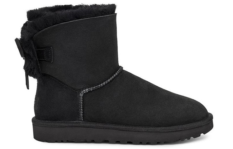 UGG Classic Dudble Bow Mini Snow Boots Black Women's