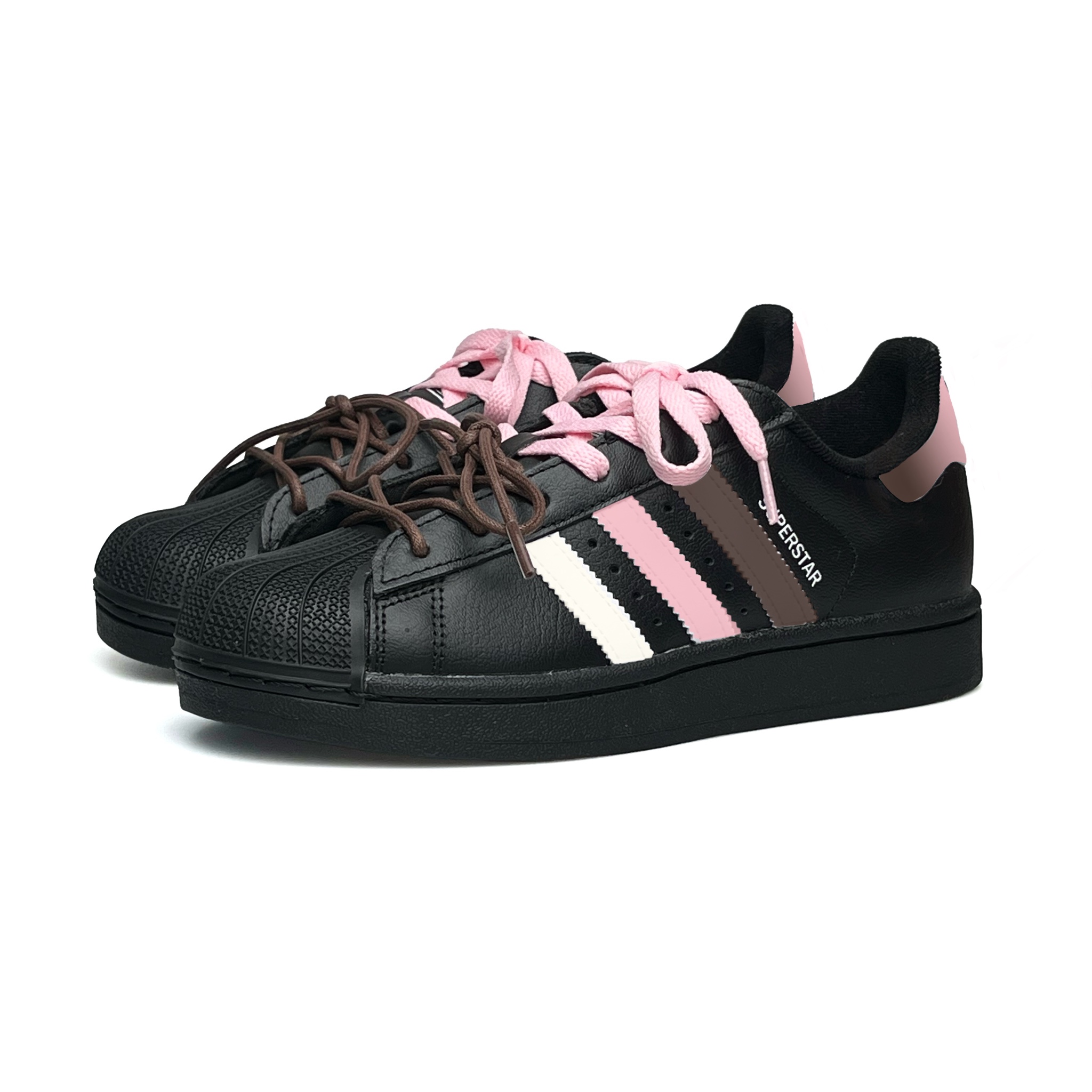 Adidas Originals Superstar 2 Abrasion Resistant Low Top Skateboard Shoes Unisex Black Pink купить в интернет-магазине Yoocart с быстрой доставкой по России.
