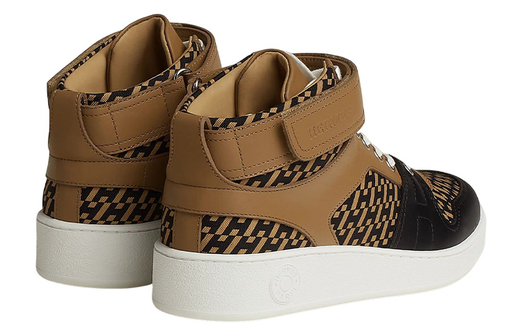 HERMES Freestyle Mid Top Stylish Skateboarding Shoes Men's Brown