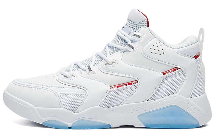 361° Cushioning Anti-Slip And Wear-Resistant Mid-Top Basketball Shoes Women's White Red