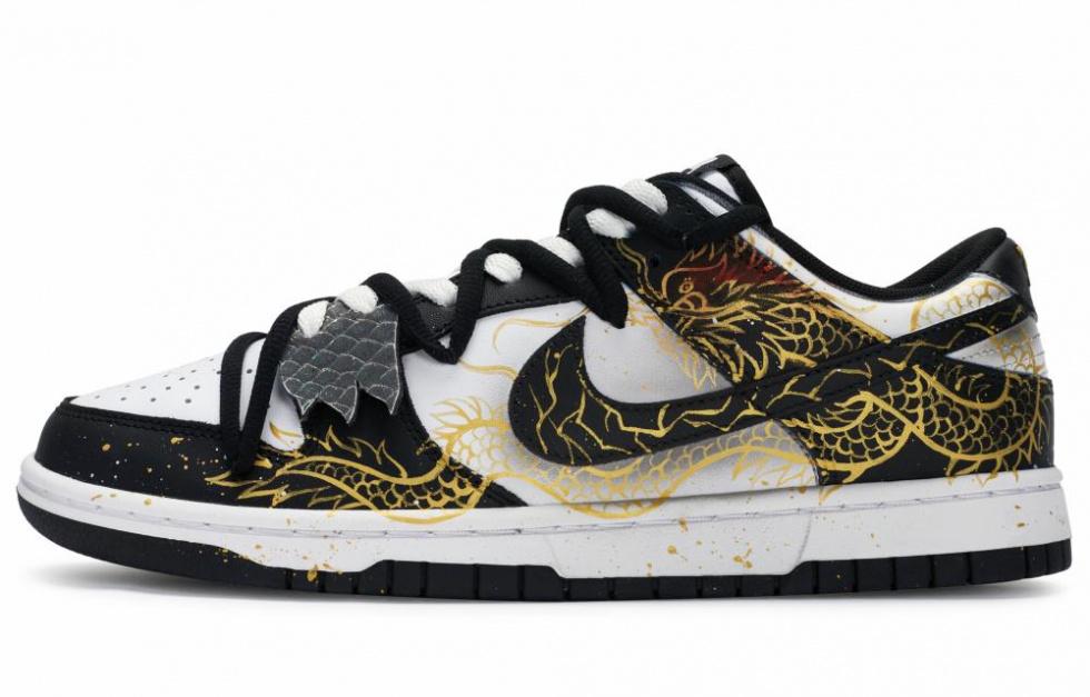 Nike Dunk Skateboard Shoes Men Low-Top Gold