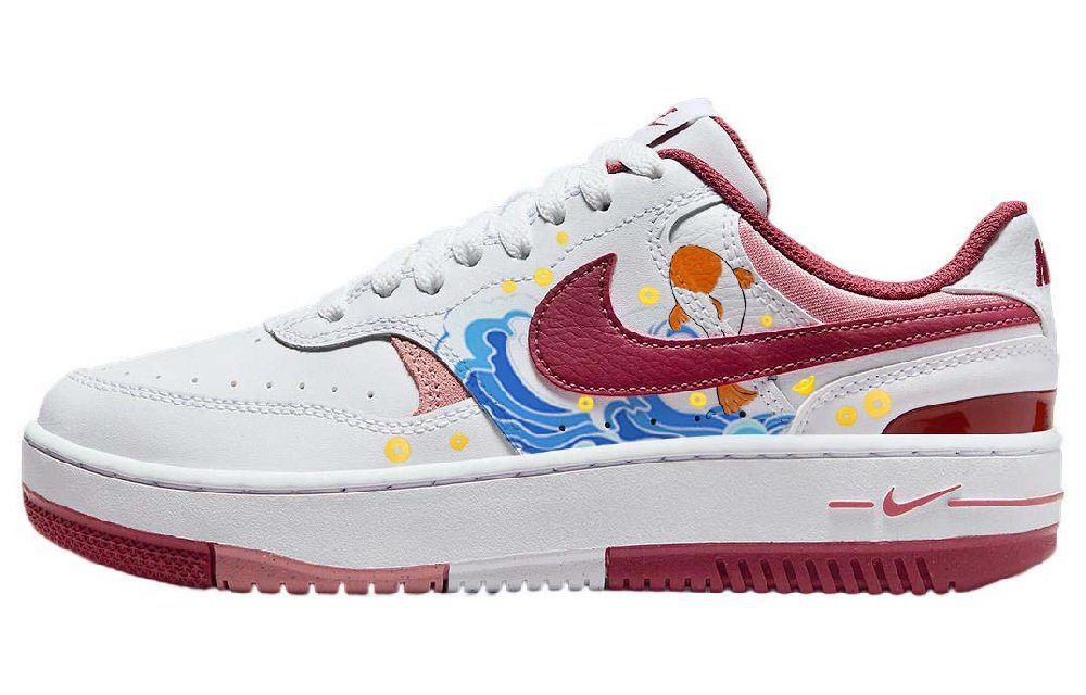 Nike Gamma Force Skateboard Shoes Women's Low-Top Red/White