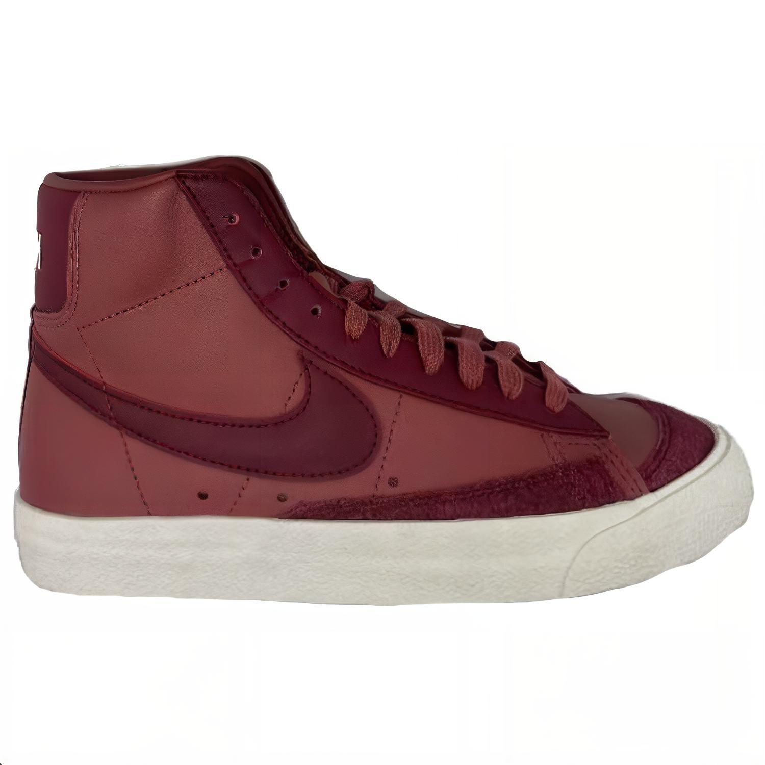 Nike Blazer 77 Slip Resistant Abrasion Resistant Mid top Skateboard Shoes Women's Red