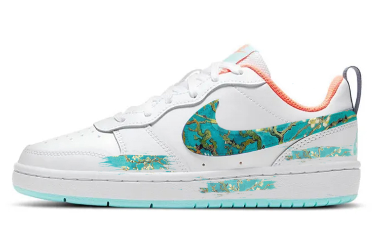Nike Court Borough Low Low-Top Skateboard Shoes GS White Black