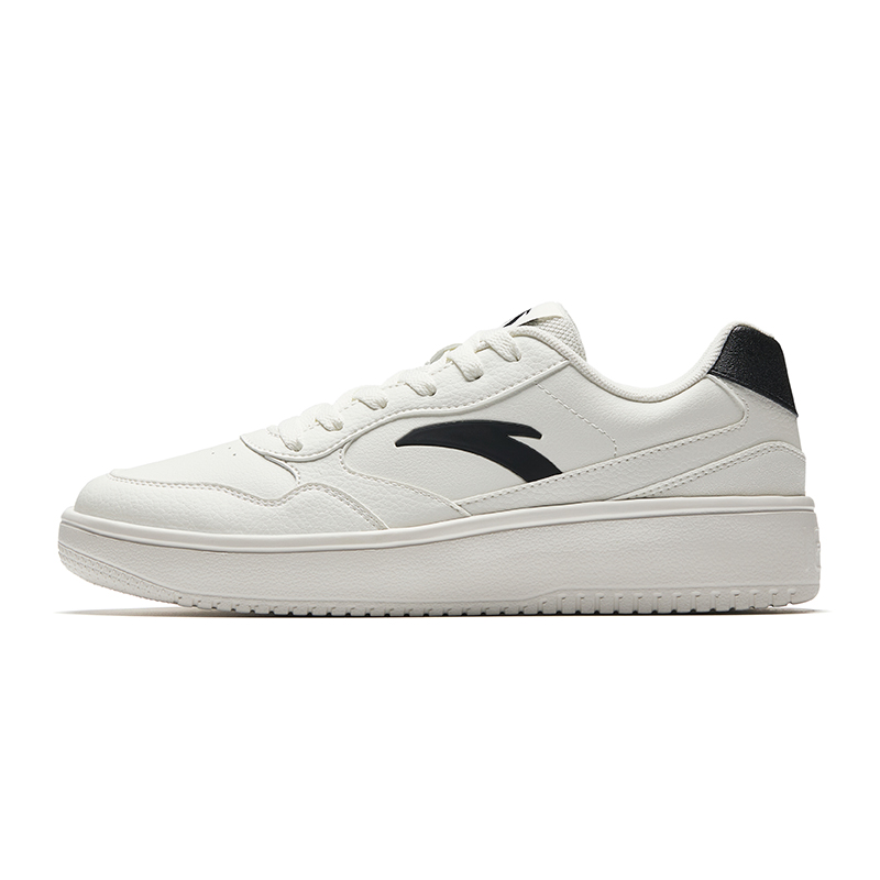 Anta Lightweight Anti Slip Wear Resistant Low Top Skateboard Shoes Men's White Black