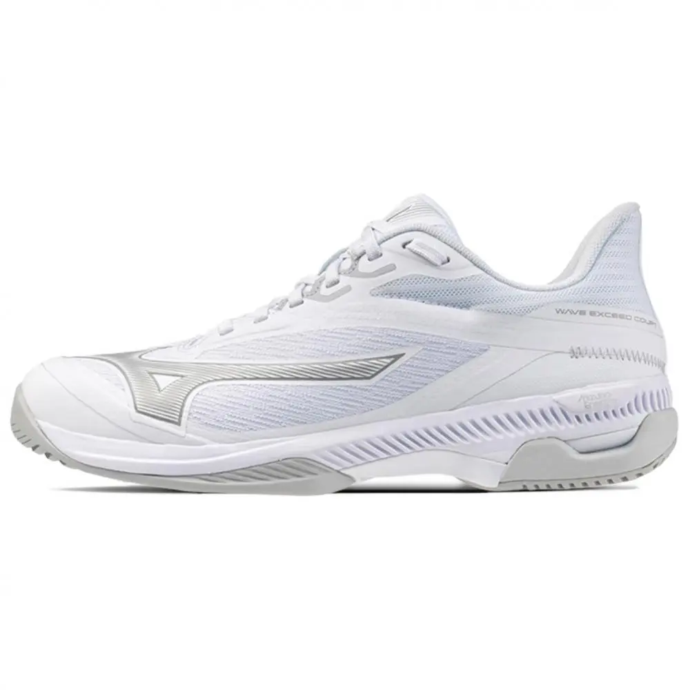 Mizuno WAVE EXCEED COURT Shock Absorbers Abrasion Resistant Slip Resistant Low top Tennis Shoes Women's White Gray