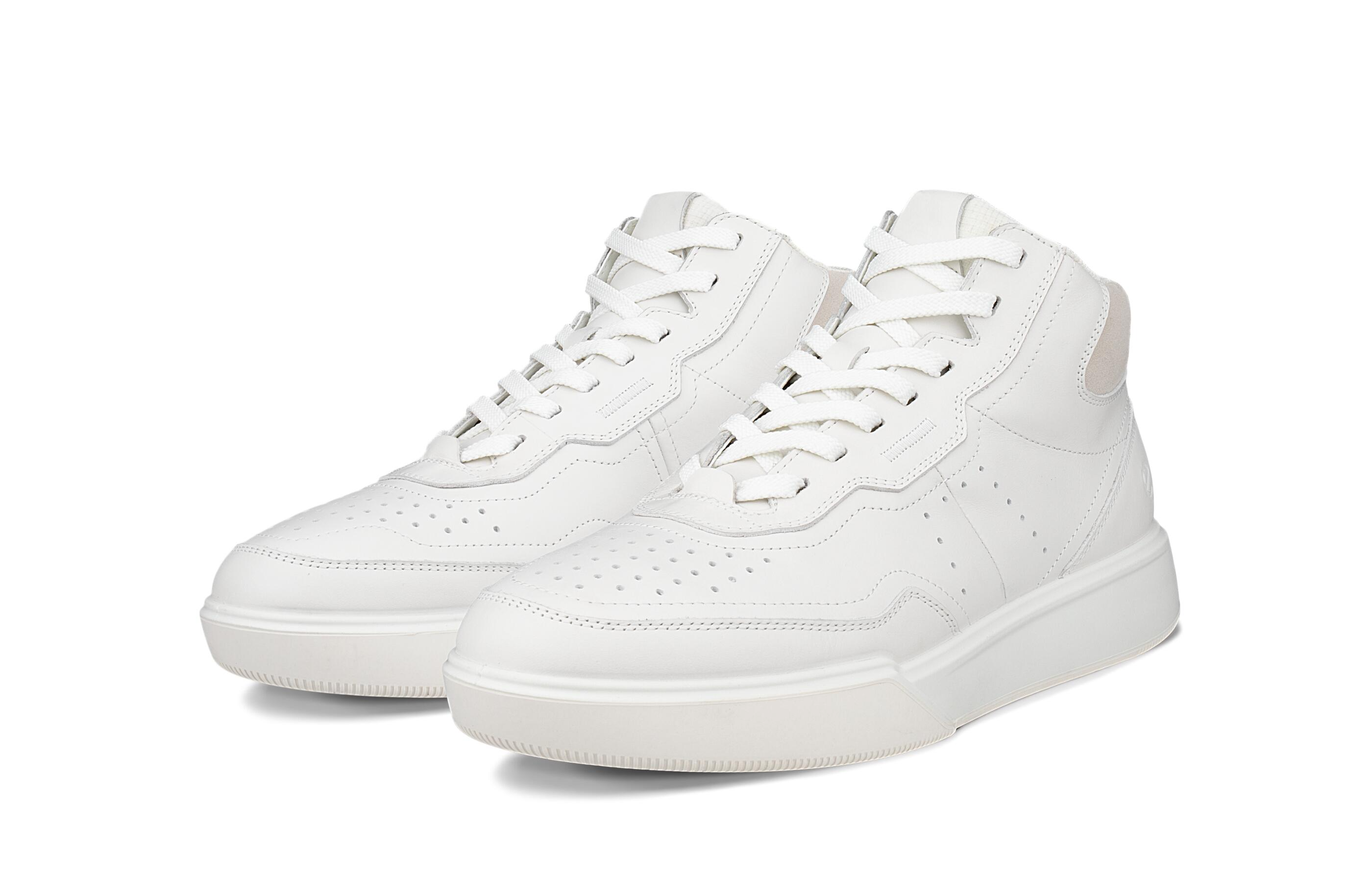 Ecco High top Casual Shoes Women's White/Gray