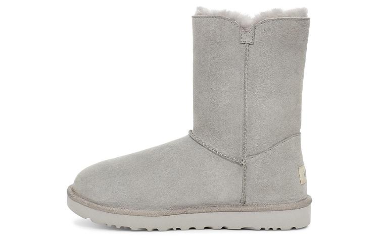 UGG Bailey Button UGG Charm Metallic Alphabet Version Fleece Lined 'Light Grey' Women's