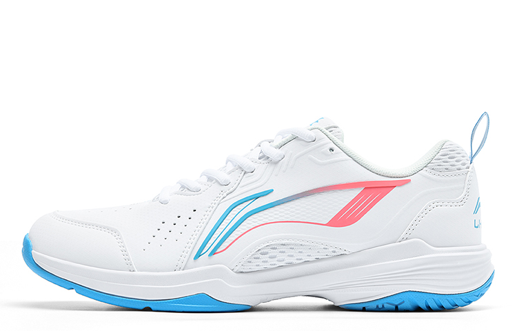 LiNing Flying Eagle Slip Resistant, Abrasion Resistant, Breathable Badminton Shoes Unisex White Blue