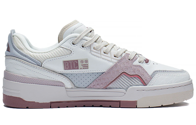 LiNing 001 Shock Absorbers Slip Resistant Abrasion Resistant Low top Skateboard Shoes Women's Purple