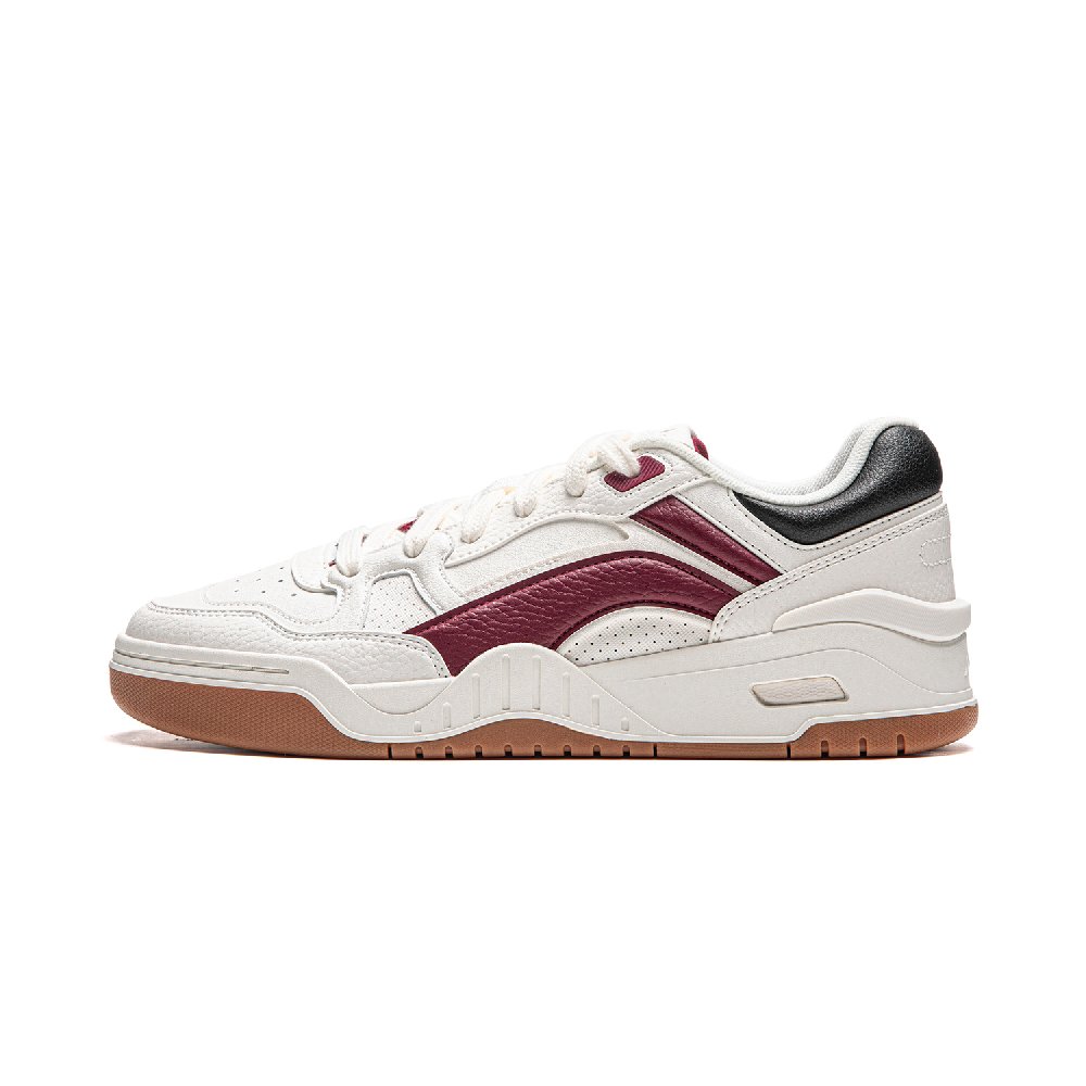 LiNing Moon White 2.0 Anti-Slip And Wear-Resistant Breathable Low-Top Skateboard Shoes Men's White Red