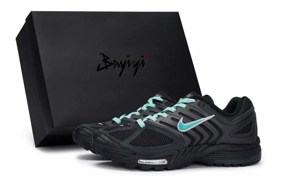 Nike Air Pegasus 2K5 Anti Slip Wear Resistant Low Top Running Shoes Unisex Black Green