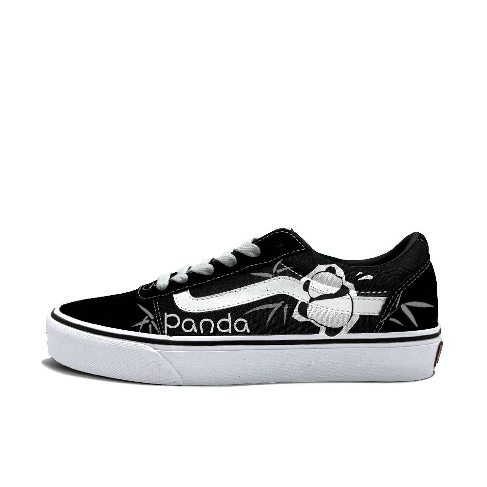 Vans Ward Abrasion Resistant Low Top Skateboard Shoes Women's Black White