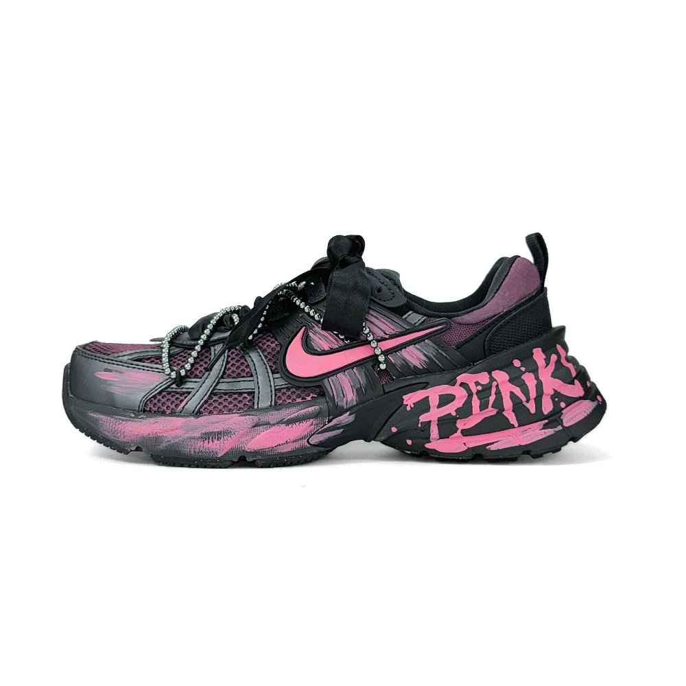 Nike V2K Run Anti-Slip Wear-Resistant Low-Top Running Shoes Women's Pink Ink