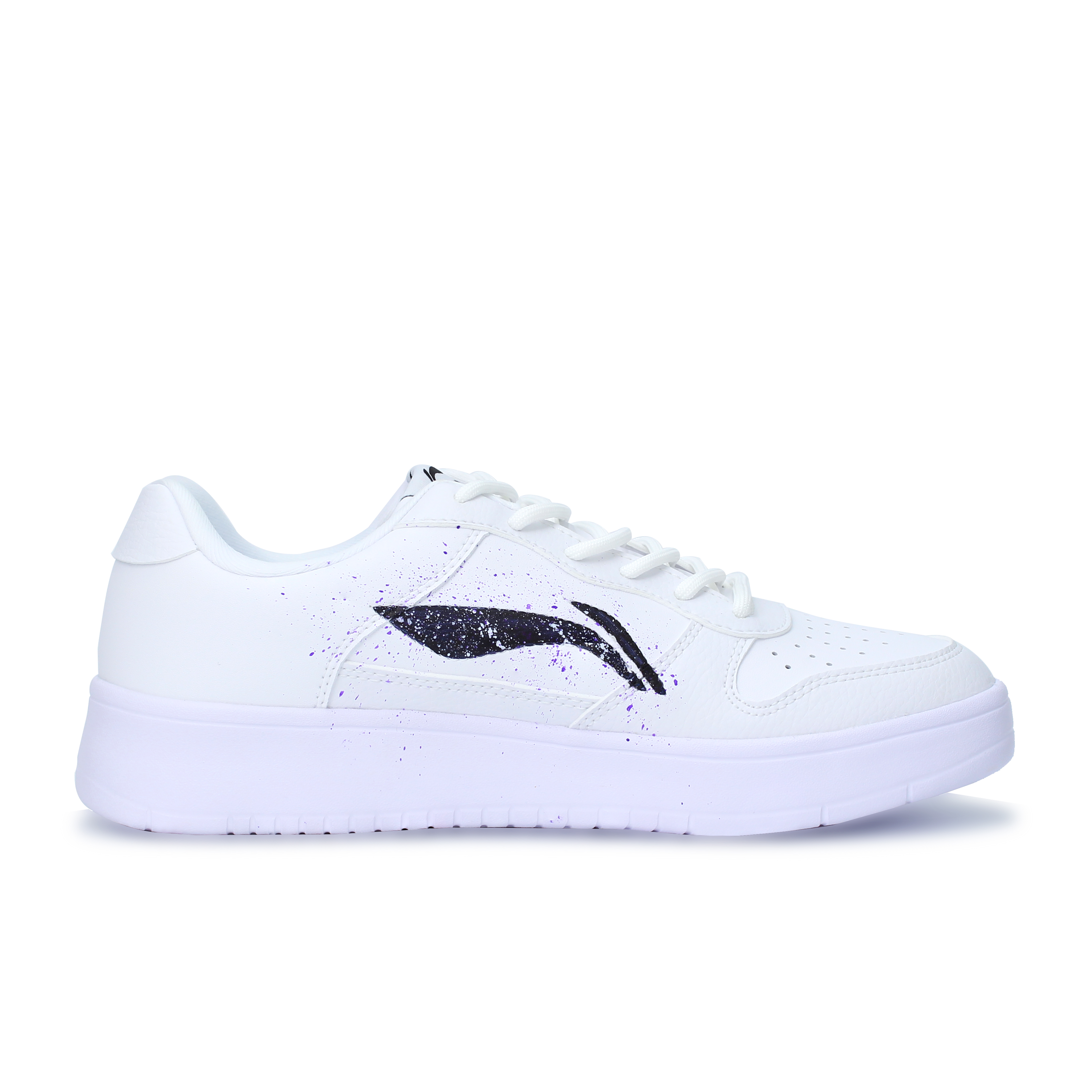 LiNing Pontoon Boats Quick Dry Lightweight Low top Skateboard Shoes Unisex White Blue Purple