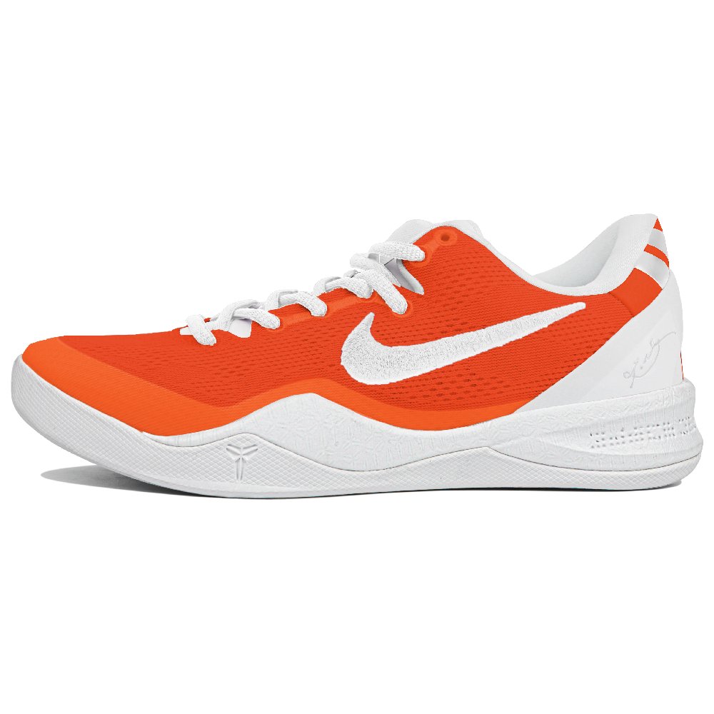 Nike Kobe 8 Shock Absorbers Slip Resistant Low Top Basketball Shoes Unisex Orange