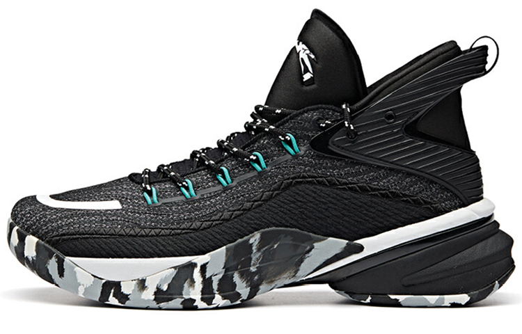 Anta UFO2.0 Celestial 2 Abrasion Resistant Slip Resistant Mid Top Performance Basketball Shoes Men's Black White
