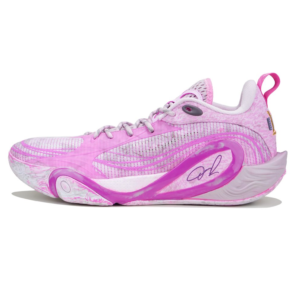 LINING DLO1 Basketball Shoes Men's Low top Blue Pink