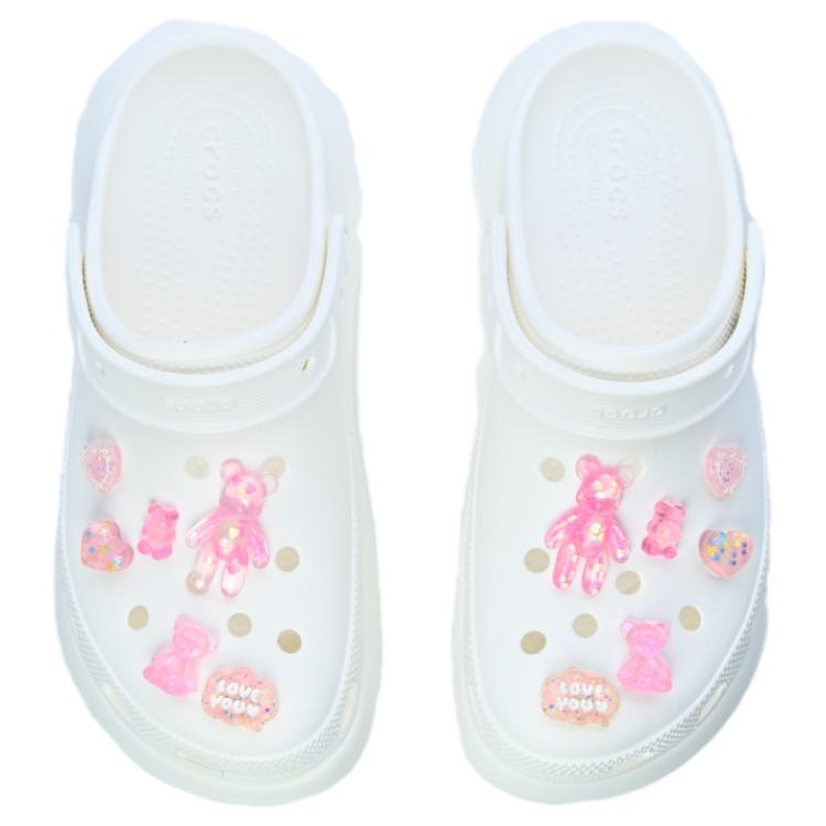 Crocs Crush Clog Clogs Unisex White Pink