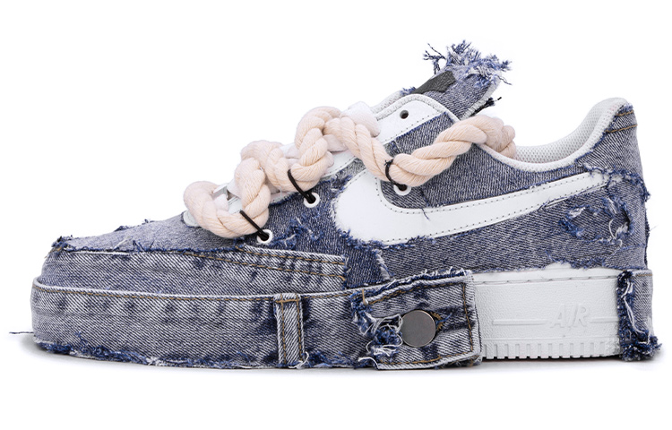 Nike '07 Air Force 1 Thermal Coverage Slip Resistant Low Top Skateboard Shoes Men's Purple White