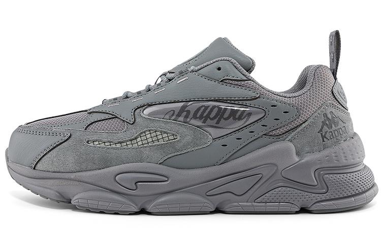 Kappa Non-slip Wear-resistant Shock Absorption Low-Top Chunky Sneakers Unisex Contour Gray