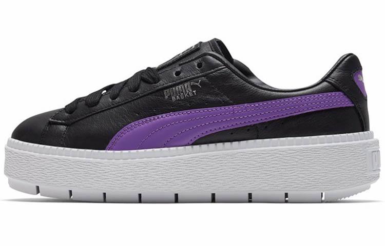 PUMA Platform Trace Baseplate Shoes For Black/Purple Women's