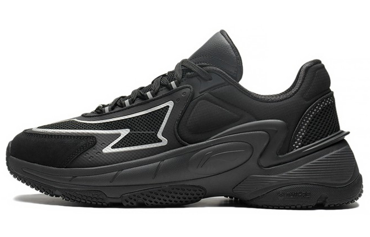 LiNing Cushioning Wear-Resistant Low-Top Casual Shoes Men's Black