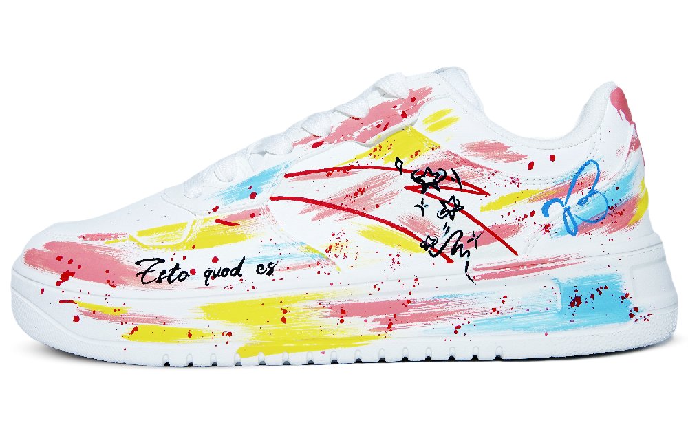Anta Relaxed Slip Resistant Shock Absorbers Low Top Skateboard Shoes Unisex Dopamine Dressing