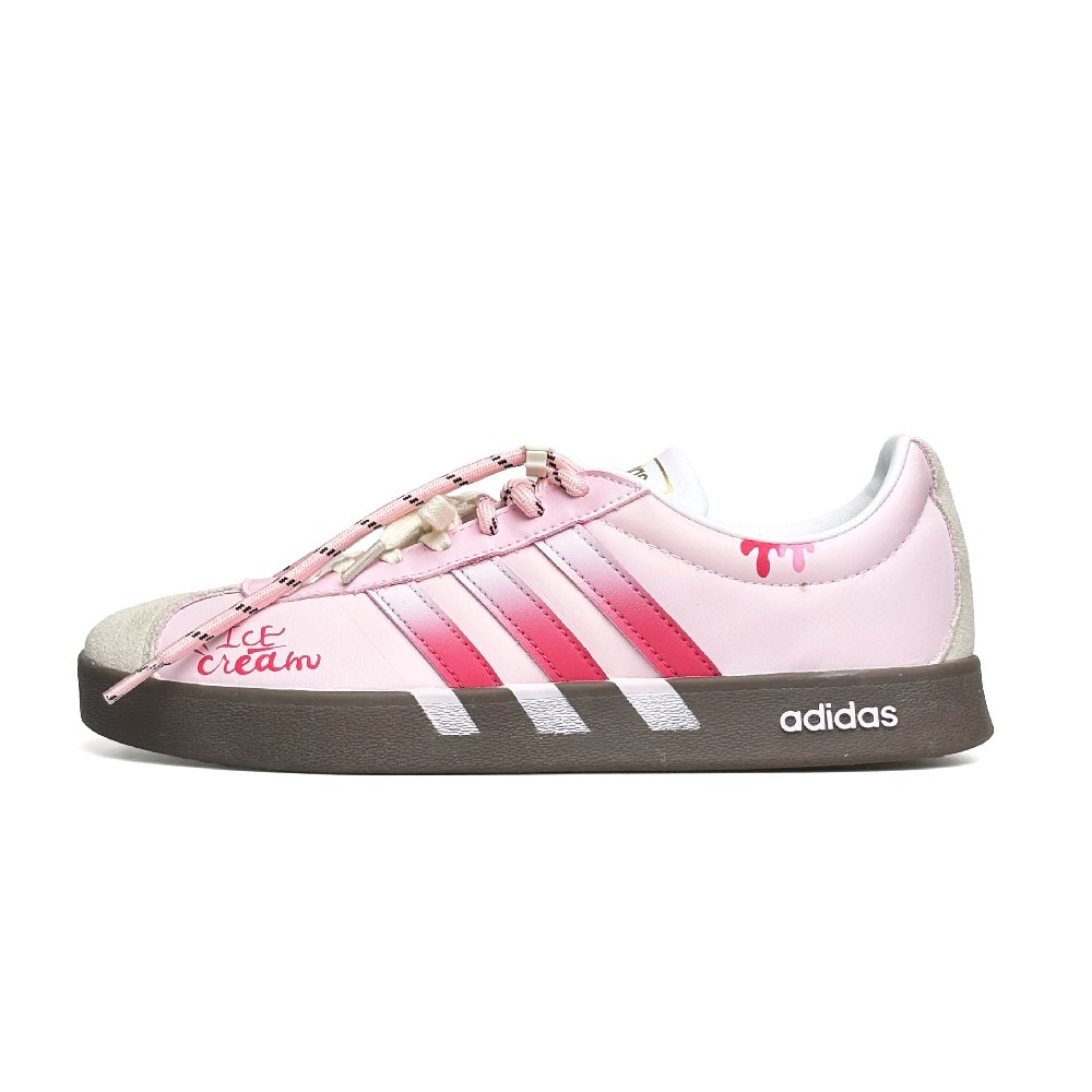 Adidas Neo VL Court 2.0 Abrasion Resistant Low Top Skateboard Shoes Women's Pink