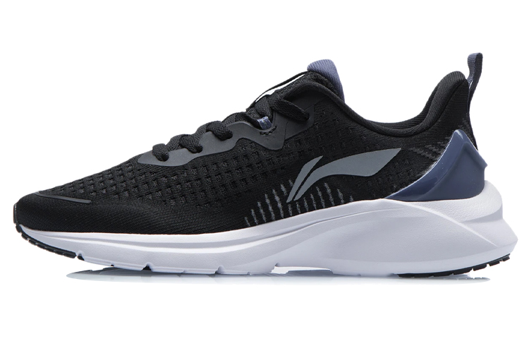 LiNing Shock Absorbing, Non Slip, Wear Resistant, Breathable And Lightweight Low Top Running Shoes Men's Black Blue