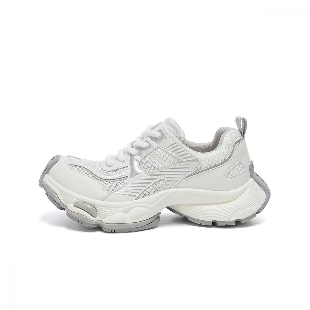 EBLAN Low Top Chunky Sneakers Women's White Gray
