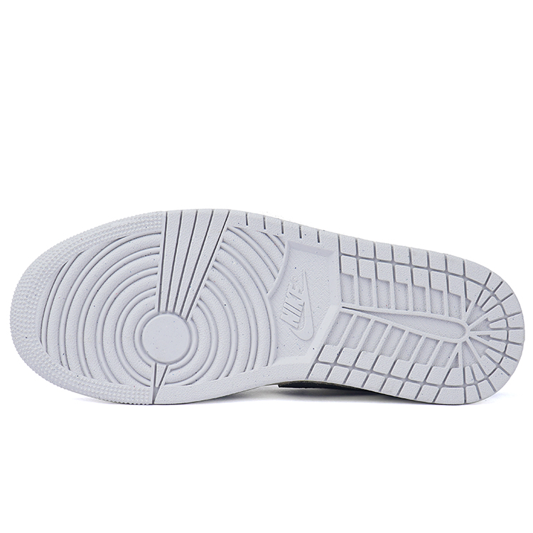 Jordan Air Jordan 1 Low Top Skateboard Shoes Unisex Gray White