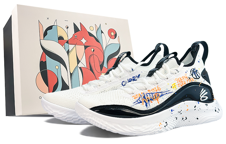 Under Armour Curry 8 Basketball Shoes Unisex Low-Top Black