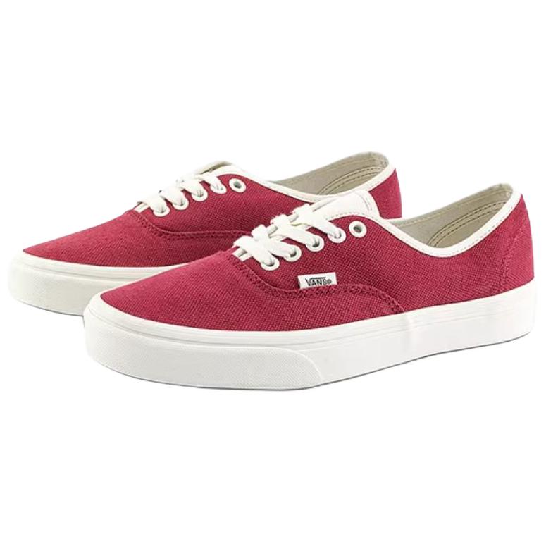 Vans Authentic Lightweight And Breathable Low Top Skateboard Shoes Unisex Dark Red